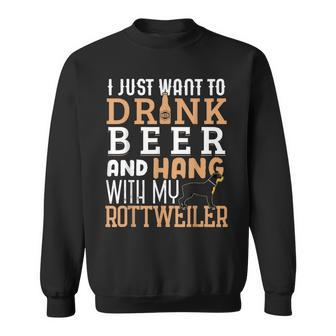 Rottweiler Dad Father's Day Rottie Dog Beer Sweatshirt - Monsterry CA