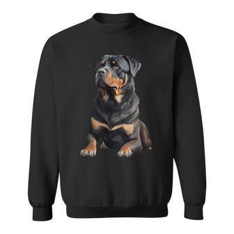 Rottweiler Dog Rottweiler Black Sweatshirt - Seseable