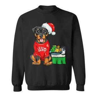 Rottweiler Dog I Love Santa Cute Rotti Pup Christmas Sweatshirt - Monsterry AU