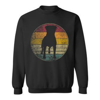 Rottweiler Dog Vintage Distressed Retro Style Silhouette Sweatshirt | Mazezy