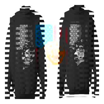 Rottweiler Usa American Flag Patriotic Dog Rottweiler Sweatshirt | Mazezy