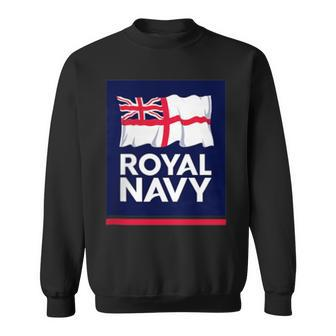 Royal Navy Uk Naval Flag Patch Military Veteran Sweatshirt - Monsterry DE