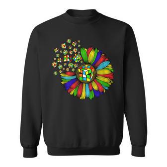 Rubik Rubix Rubix Cube De Jeu Motif Tournesol Sweater e - Cadeauxyz