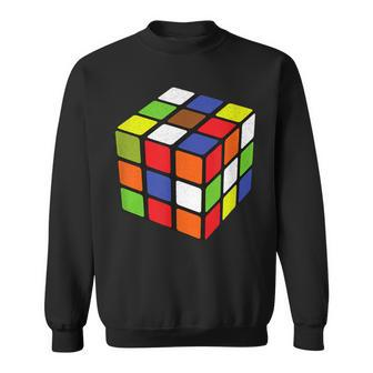 Rubiks Cube Colorful 3X3 Cube Math Game Speed Cubing Puzzle Sweatshirt - Thegiftio UK