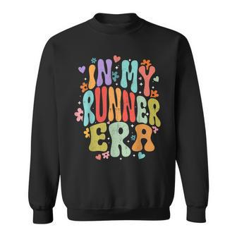 In My Runner Era Marathon Running Lover Groovy Sweatshirt - Seseable