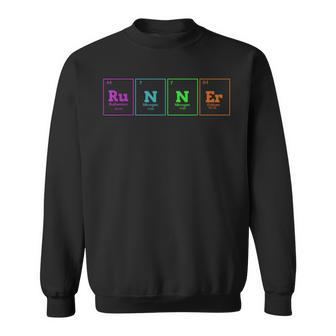 Runner Periodic Table Marathon Runners Science Sweatshirt - Thegiftio UK