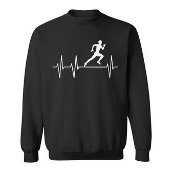 Running Jogger Heartbeat Heartbeat Outfit Sport Sweatshirt - Seseable