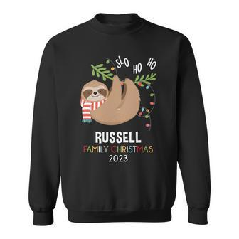 Russell Family Name Russell Family Christmas Sweatshirt - Seseable