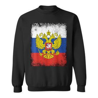 Russia Flag Russia Russian Federation Coat Of Arms Moscow Sweatshirt - Monsterry DE