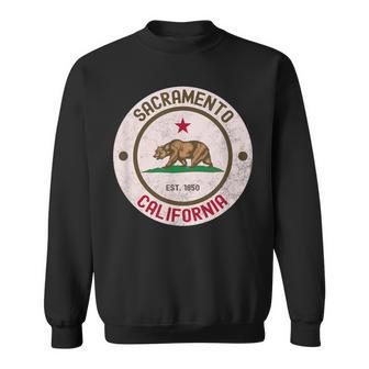 Sacramento California Retro Vintage 70S 80S Style Print Sweatshirt | Mazezy AU