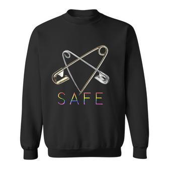 Safety Pin Heart Safe Solidarity Sweatshirt - Monsterry UK