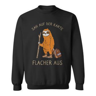 Sah Auf Der Karte Flacher Aus Slotier Trekking Hiking Sweatshirt - Seseable