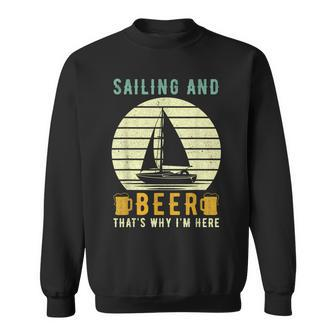 Sailor Sailing Saying Sailing And Beer Sweatshirt - Thegiftio UK