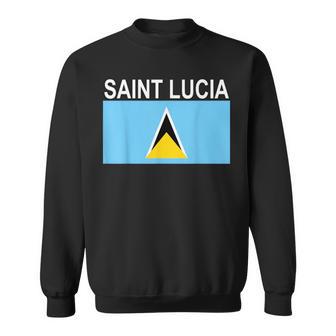 Saint Lucia Flag National Pride Or Vacation Sweatshirt - Monsterry DE