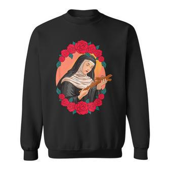 Saint Rita Of Cascia Patron Saint Of The Impossible Sweatshirt | Mazezy