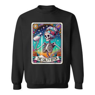 The Salty Bitch Tarot Card Skeleton Sweatshirt - Monsterry DE