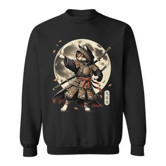 Samurai Cat Ninja Aesthetic Japanese Katana Tokyo Culture Sweatshirt - Monsterry UK