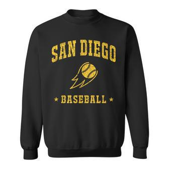 San Diego Baseball Vintage Gameday Retro Baseball Lover Sweatshirt - Seseable