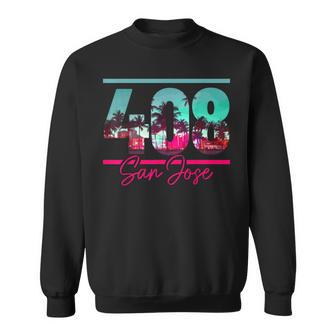 San Jose California Area Code 408 Vintage Retro Sweatshirt - Monsterry CA