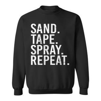 Sand Tape Spray Repeat Auto Body Painter Automotive Painter Sweatshirt - Monsterry UK
