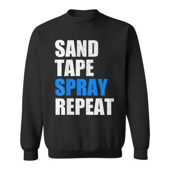 Sand Tape Spray Repeat Automotive Car Painter Sweatshirt - Monsterry