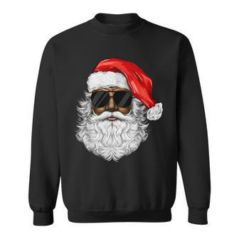 Santa Claus Black Xmas Santa Afro African American Christmas Sweatshirt - Thegiftio UK