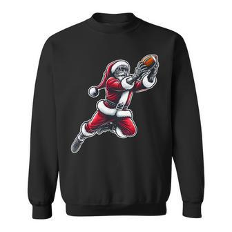 Santa Claus Playing American Football Christmas Football Fan Sweatshirt - Thegiftio UK