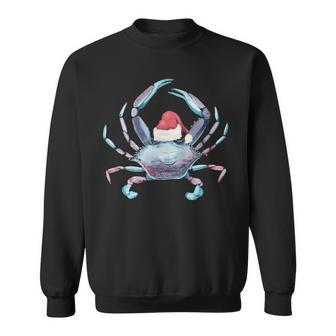 Santa Crab Clause Coastal Beach Christmas July Claws Sweatshirt - Monsterry CA