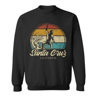 Santa Cruz City California Souvenir Vintage Retro Sweatshirt - Seseable