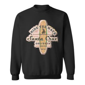 Santa Cruz Surfer Surfboard Vintage Sweatshirt | Mazezy