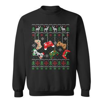 Santa Elf Video Game Controller Ugly Christmas Boys Gamers Sweatshirt - Thegiftio UK