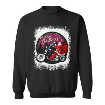 Santa On Motorcycle Christmas Rider Xmas Sweatshirt - Monsterry AU