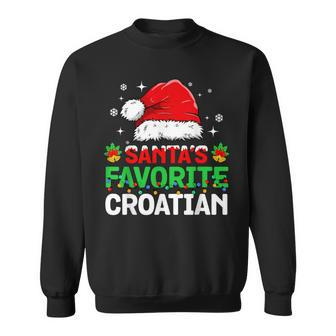 Santa's Favorite Croatian Christmas Family Matching Sweatshirt - Monsterry CA