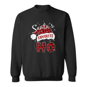 Santas Favorite Ho Christmas Santa Hat Xmas Pajamas Sweatshirt - Thegiftio UK