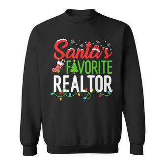 Santa's Favorite Realtor Christmas Real Estate Agent Sweatshirt - Thegiftio UK