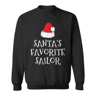 Santa's Favorite Sailor Christmas Hat Sailing Sweatshirt - Monsterry UK