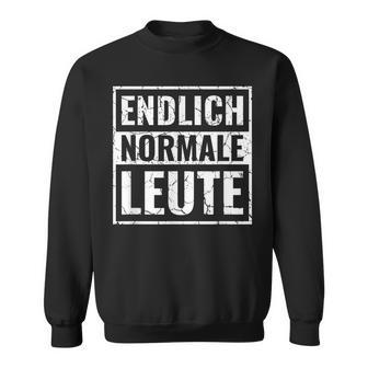 Sarcasm Errück Endlich Normale French Language Sweatshirt - Seseable