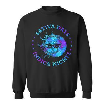 Sativa Days Indica Nights Sweatshirt - Monsterry