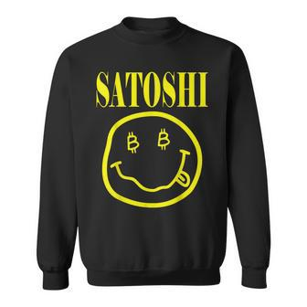 Satoshi Bitcoin Yellow Smile Face Sweatshirt - Seseable
