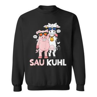 Sau Kuhl Word Game Cows Pig Sweatshirt - Seseable