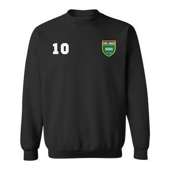 Saudi Arabia Number 10 Soccer Flag Football Saudis Ten Sweatshirt - Monsterry CA