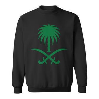 Saudi Arabia Tree Swords National Day Saudi Coat Of Arms Sweatshirt - Monsterry