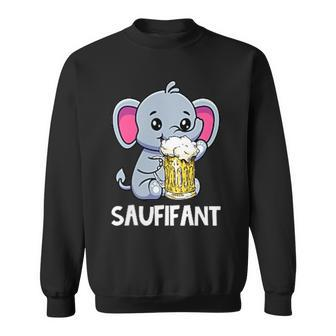 Saufifant Party Elefant Alkohol Bier Saufen Feiern Sweatshirt - Seseable