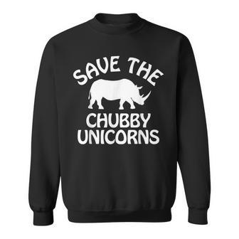 Save The Chubby Unicorns Retro Vintage Rhino Unicorn Sweatshirt - Monsterry AU