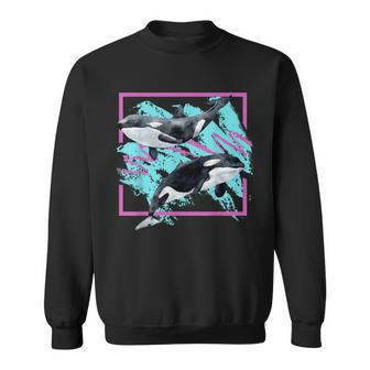 Save Whales 90S Orca Ocean Animals Chart Mammals Guide Eco Sweatshirt - Monsterry UK