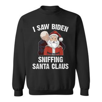 I Saw Biden Sniffing Santa Claus Joe Biden Sweatshirt - Thegiftio UK