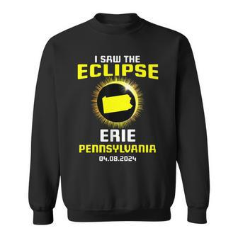 I Saw The Eclipse Erie Pennsylvania Total Solar Eclipse 2024 Sweatshirt - Seseable