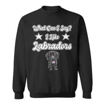 What Can I Say I Like Labradors Black Lab Labrador Sweatshirt - Monsterry AU