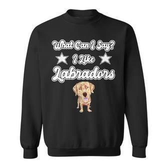 What Can I Say I Like Labradors Yellow Lab Labrador Sweatshirt - Monsterry DE