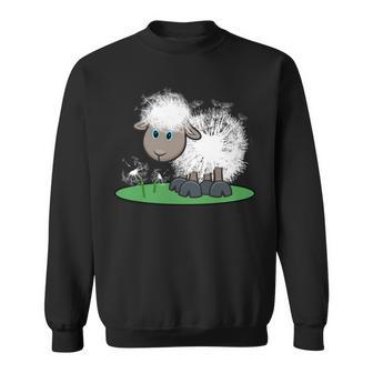 Schaf Spaß Pusteblume Lustig Und Witzig Long-Sleeved Sweatshirt - Seseable